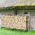 233cm Extra Long Heavy Duty Firewood Log Rack Metal Storage Holder Garden Indoor