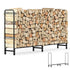 233cm Extra Long Heavy Duty Firewood Log Rack Metal Storage Holder Garden Indoor