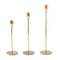 Set of 3 Decorative Candlestick Holder- Gold