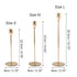 Set of 3 Decorative Candlestick Holder- Gold