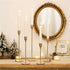 Set of 3 Decorative Candlestick Holder- Gold