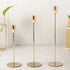 Set of 3 Decorative Candlestick Holder- Gold