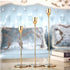 Set of 3 Decorative Candlestick Holder- Gold
