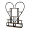 Black & Brown Heart-Shaped Plant Stand with USB Grow Lights for Indoor Plant Display