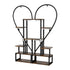Black & Brown Heart-Shaped Plant Stand with USB Grow Lights for Indoor Plant Display