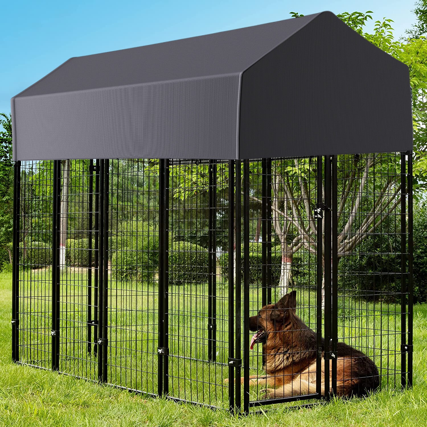 Large Jumbo Outdoor Dog Kennel Heavy Duty Pet Playpen Pre-galvanized Animal Cage Fence