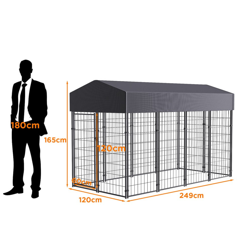 Large Jumbo Outdoor Dog Kennel Heavy Duty Pet Playpen Pre-galvanized Animal Cage Fence