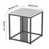 Luxury square side table marble stone-Black frame