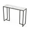 Modern Heavy Real Stone Console Table Hallway Entryway Table Metal Narrow Desk