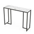 Modern Heavy Real Stone Console Table Hallway Entryway Table Metal Narrow Desk
