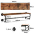 Upgraded Heavy Duty Pipe Clothes Rack Iron Garment Hanging Bar with Top Shelf