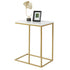 Heavy-Duty C-Shaped End Table with Storage