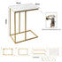 Heavy-Duty C-Shaped End Table with Storage