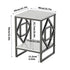 Sleek White Marble Side Table Sofa End Table Bedside Nightstand w Durable Frame
