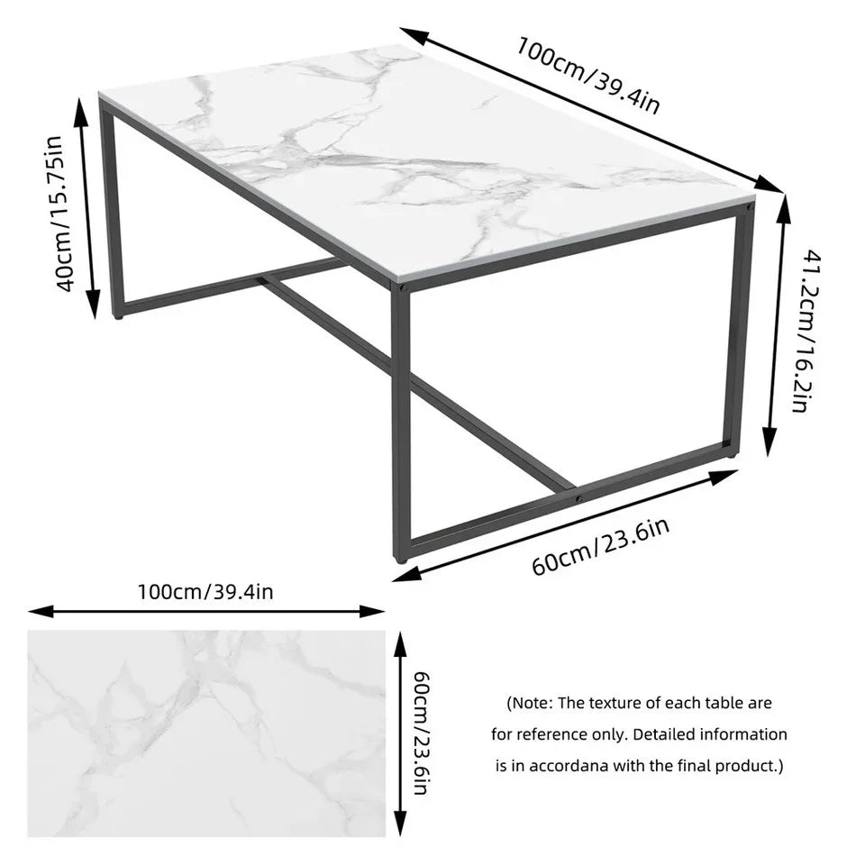Elegant Heavy Duty Stone Coffee & Side Table