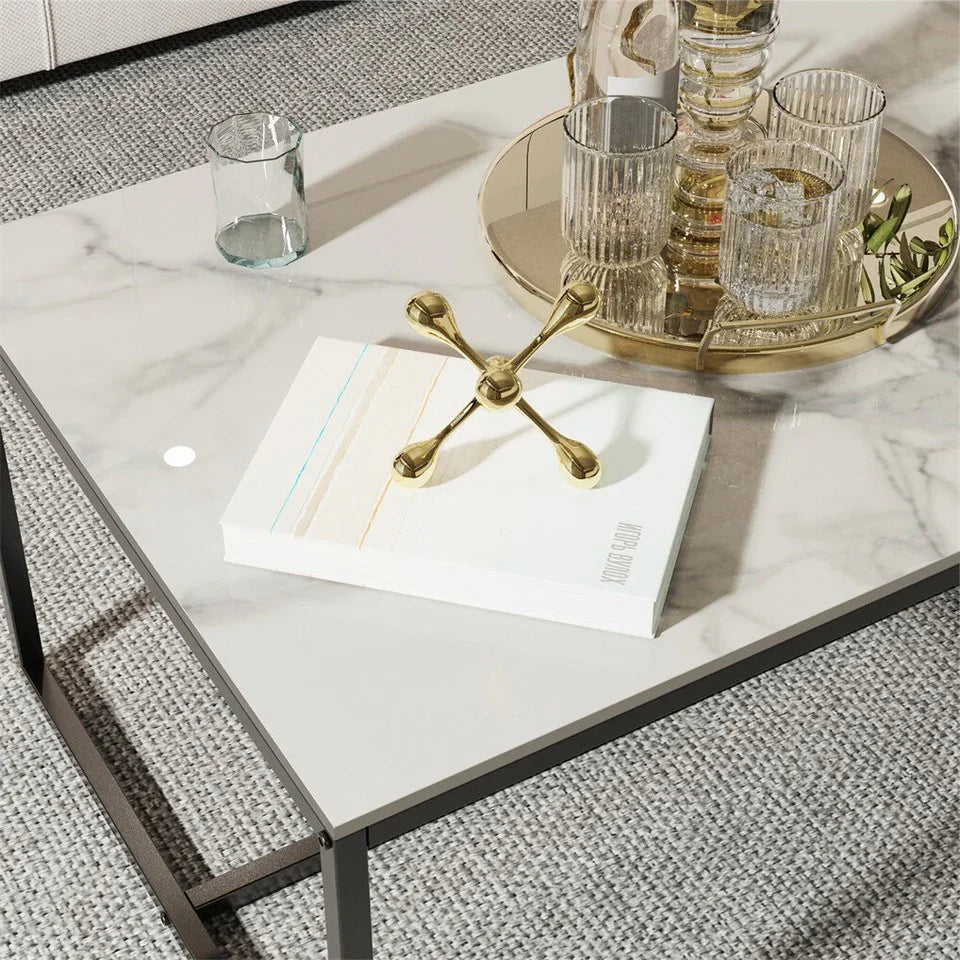 Elegant Heavy Duty Stone Coffee & Side Table