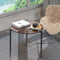 Round Tempered Glass Coffee Table – Brown Tint, 80cm, Metal Frame