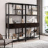 180Cm Tall Bookshelf With Drawers Industrial Bookcase W/ 6 Tiers Storage Shelves