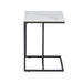 C-Shaped Marble Accent Side Table