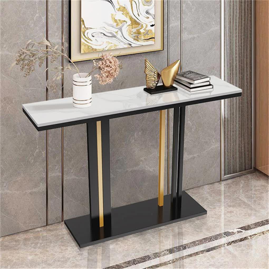 Heavy Duty Marble Entry Console Table Extra Large Sofa Table Accent Furniture