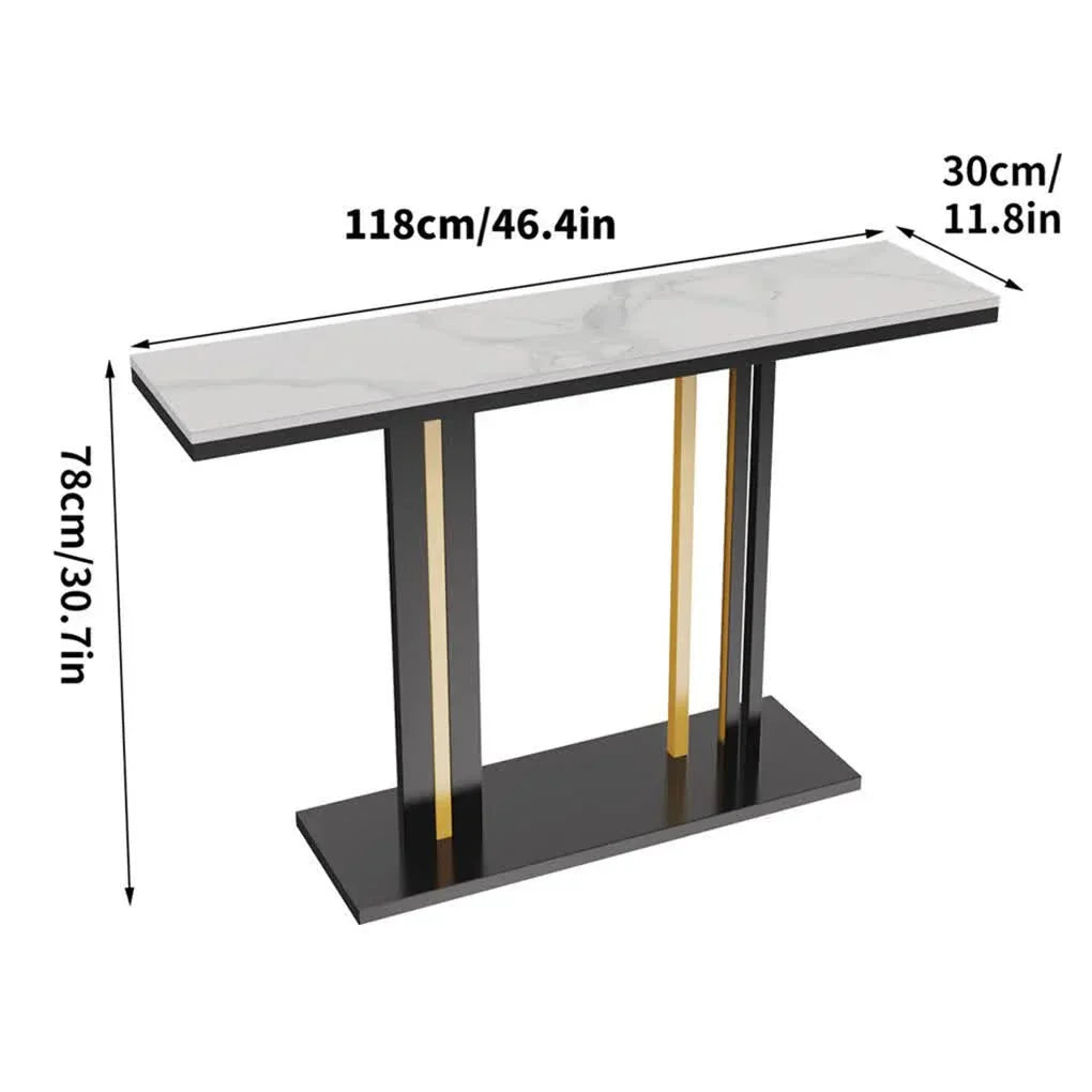 Heavy Duty Marble Entry Console Table Extra Large Sofa Table Accent Furniture