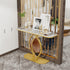 Noble and Elegant Sintered Stone Console Table Hallway Table with Strong Metal Frame