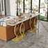 Noble and Elegant Sintered Stone Console Table Hallway Table with Strong Metal Frame