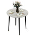 High-End Marble Round Kitchen Dining Table Sintered Stone Restaurant Table 80 x 80 cm