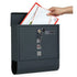 Lockable Mailbox Wall Mounted Mail Letter Post Box with Newspaper Holder Rack