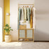 High Strength Bamboo Clothing Rack Closet Organizer Storage Cabinet & Shoe Shelf