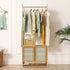 High Strength Bamboo Clothing Rack Closet Organizer Storage Cabinet & Shoe Shelf