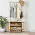 High Strength Bamboo Clothing Rack Closet Organizer Storage Cabinet & Shoe Shelf