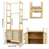High Strength Bamboo Clothing Rack Closet Organizer Storage Cabinet & Shoe Shelf