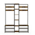Xxl Corner Coat Stand Widen Depth Bench Shoe Rack Storage Shelves 10 Dual Hooks