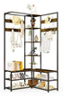 Xxl Corner Coat Stand Widen Depth Bench Shoe Rack Storage Shelves 10 Dual Hooks