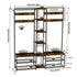 Xxl Corner Coat Stand Widen Depth Bench Shoe Rack Storage Shelves 10 Dual Hooks