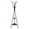 Gold Coat Rack, Freestanding Coats Rack Stand with 2 Shelves & 6 Hooks, Free Standing Hall Coat Tree