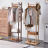 Versatile Strong Bamboo Clothes Hanger Rod Stand Scarf Hat Holder Storage Shelf