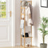 Versatile Strong Bamboo Clothes Hanger Rod Stand Scarf Hat Holder Storage Shelf