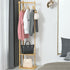 Versatile Strong Bamboo Clothes Hanger Rod Stand Scarf Hat Holder Storage Shelf