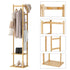 Versatile Strong Bamboo Clothes Hanger Rod Stand Scarf Hat Holder Storage Shelf