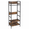 Rustic Wooden Clothes Garment Rail Open Hanging Display Shelf Shoe Rack Entryway