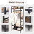 Rustic Wooden Clothes Garment Rail Open Hanging Display Shelf Shoe Rack Entryway