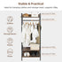 Rustic Wooden Clothes Garment Rail Open Hanging Display Shelf Shoe Rack Entryway