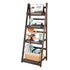 Retro 4 Tier Wooden Ladder Bookcase Folding Book Shelf Plant Stand Storage Rack