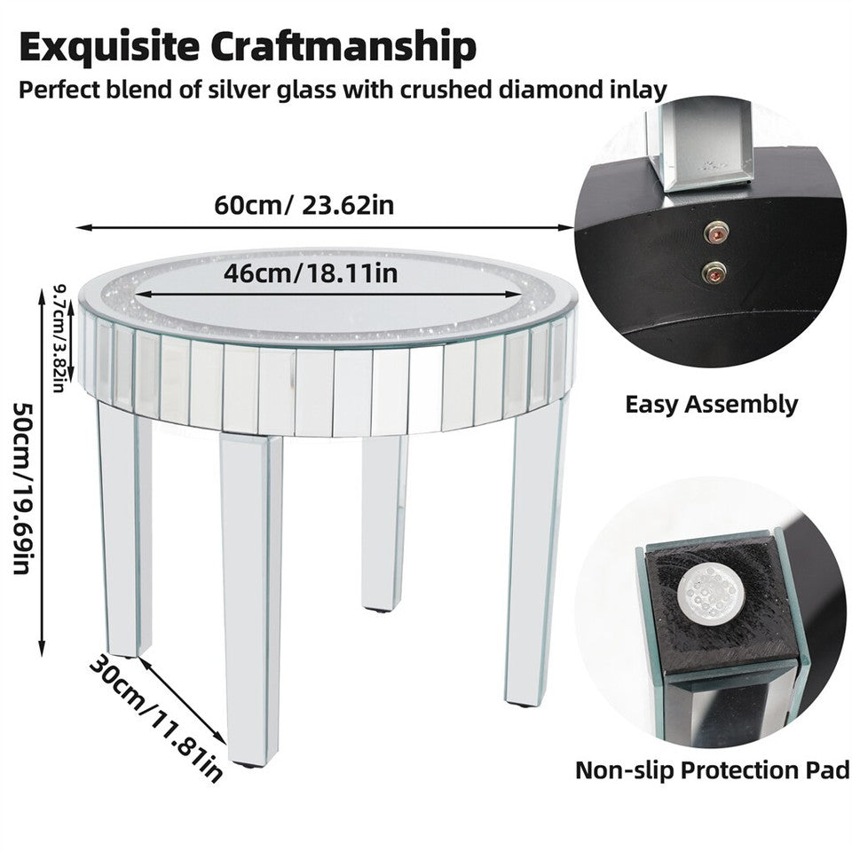 XXL Bling Mirrored Crystal Coffee Table