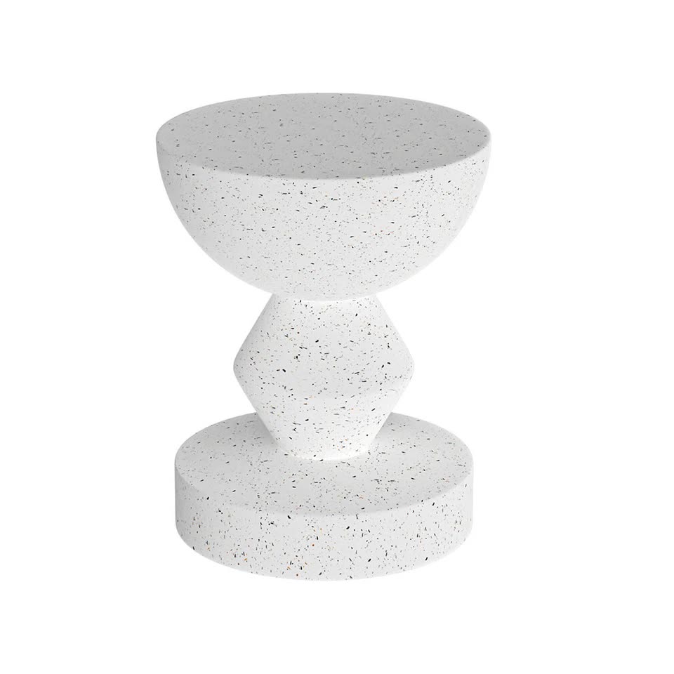 Stylish Lightweight Concrete Sofa Side Table Cement Bedside Table Outdoor Patio