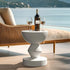 Stylish Lightweight Concrete Sofa Side Table Cement Bedside Table Outdoor Patio