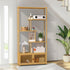 6 Tiers Freestanding Bamboo Storage Shelf High & Low Shelf Bookshelf Plant Stand