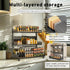 3-Tier Large Kitchen Spice Rack Anti-Rust Organizer Shelf, Height Adjustable Storage Rack AU